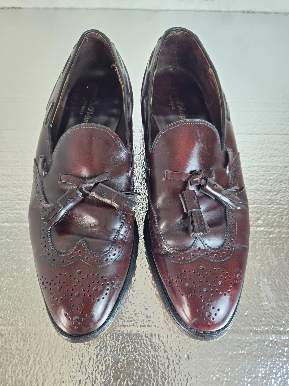 Johnston & Murphy polished burgundy